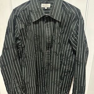 Eighty Eight Dark Striped Button Down Shirt